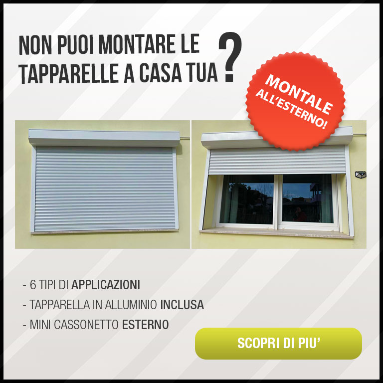 Tapparelle elettriche con mini cassonetto esterno