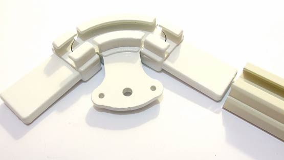 Tappo Scorrevole Per Tenda Da Sole Giardino Attico Rotella Mm.30 Vari Colori, Materiale Nylon E Acciaio, Nostra Produzione Made In Italy, Garanzia 10 Anni (Nero, Calotta Da 60 Mm