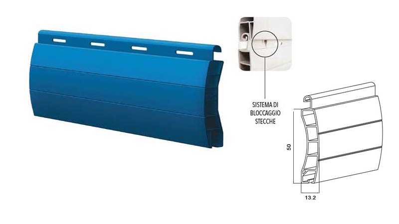 Tapparella avvolgibile in plastica pvc