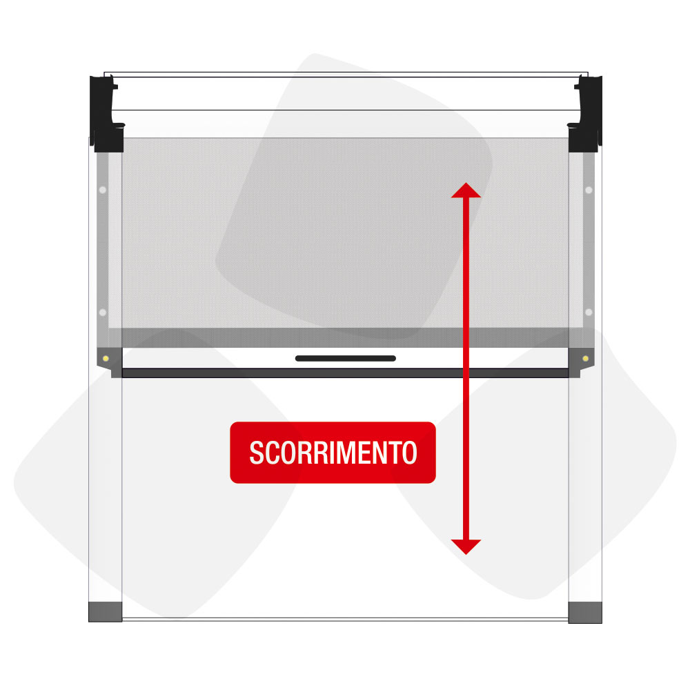 Rete zanzariera verticale